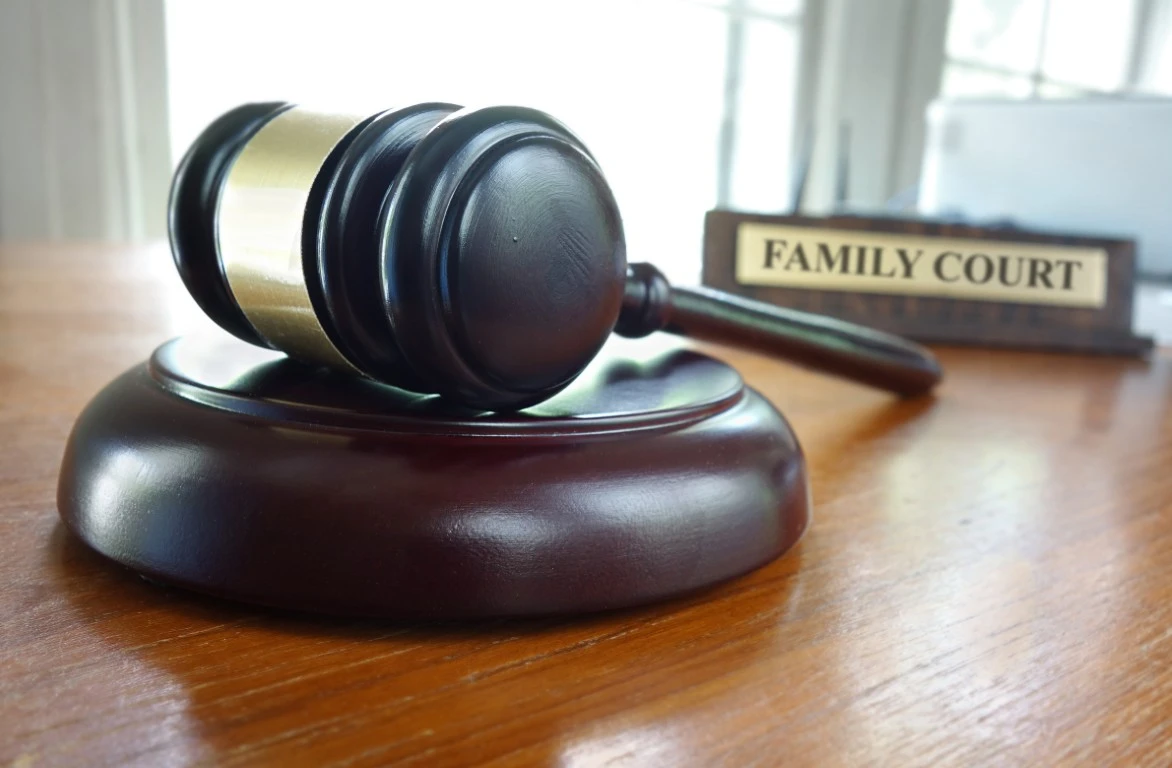 A family court judge's gavel.
